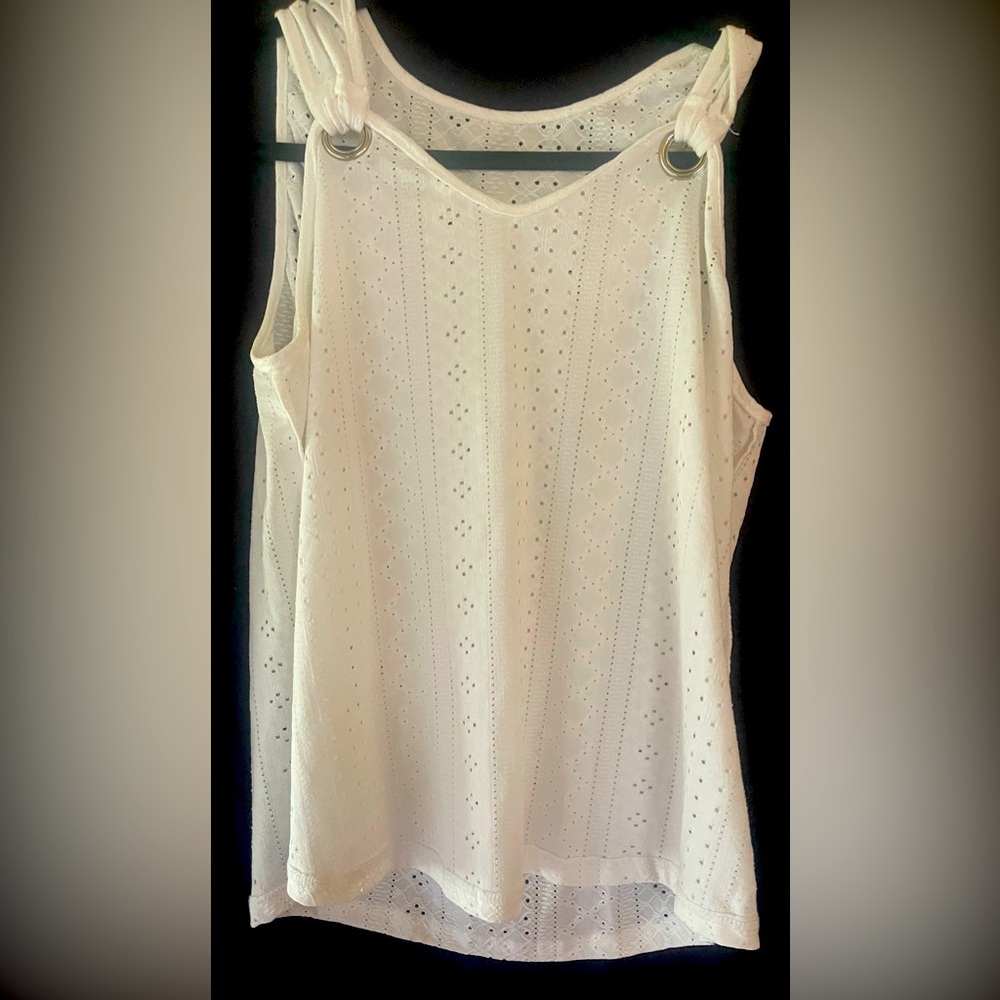 2 for 1 Eyelet Cotton Tank Blouse
